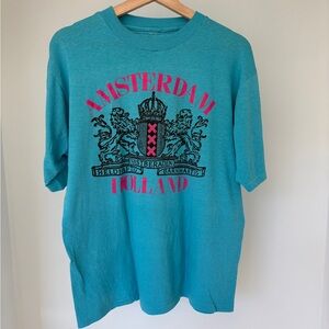 Blue/Pink Amsterdam Vintage Tee Size Extra Large